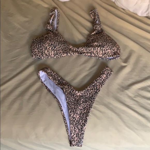 cheetah print bikini zaful